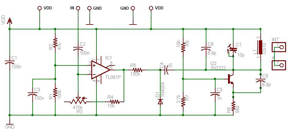Schema elettrico microspia fm