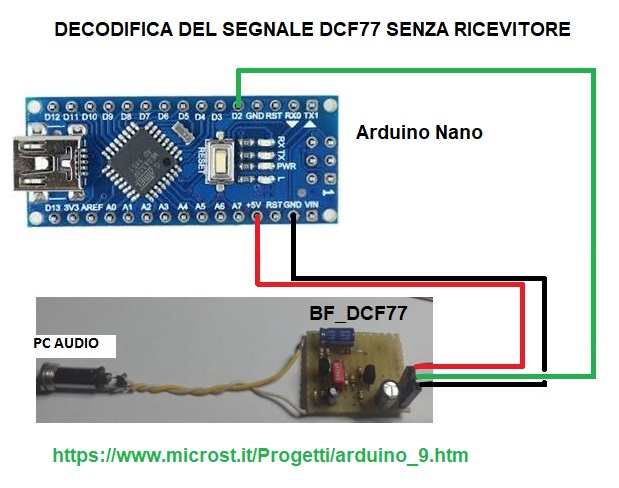 microst.it  DCF77 decodificatore con Arduino Nano