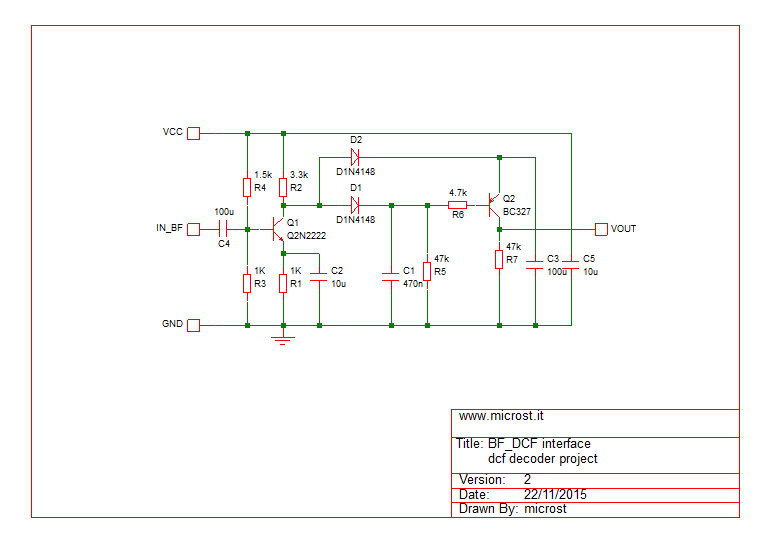 schema elettrico interfaccia BF_DCF77