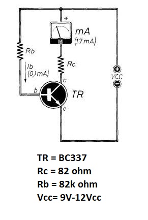 transistor - applicazione tipo del transistor NPN
